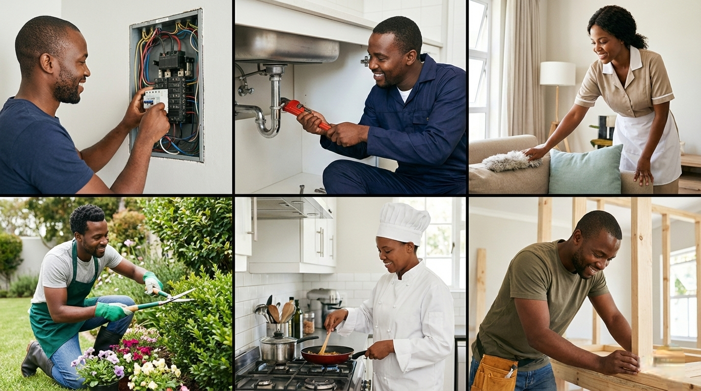 Professional artisans at work